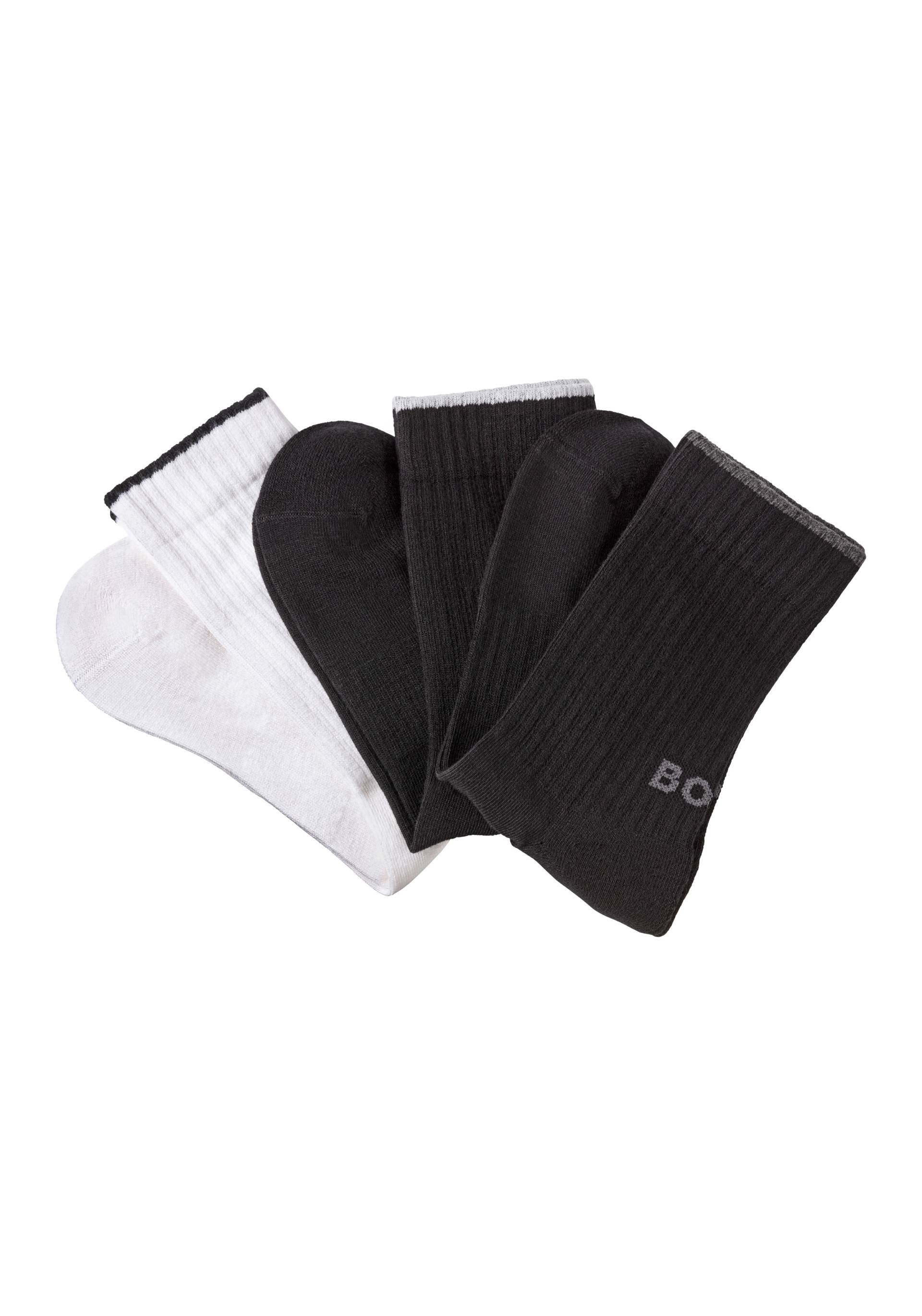 BOSS Businesssocken »3PQS Rib Logo Bam«, (Packung, 3 Paar), mit Kontraststreifen von BOSS