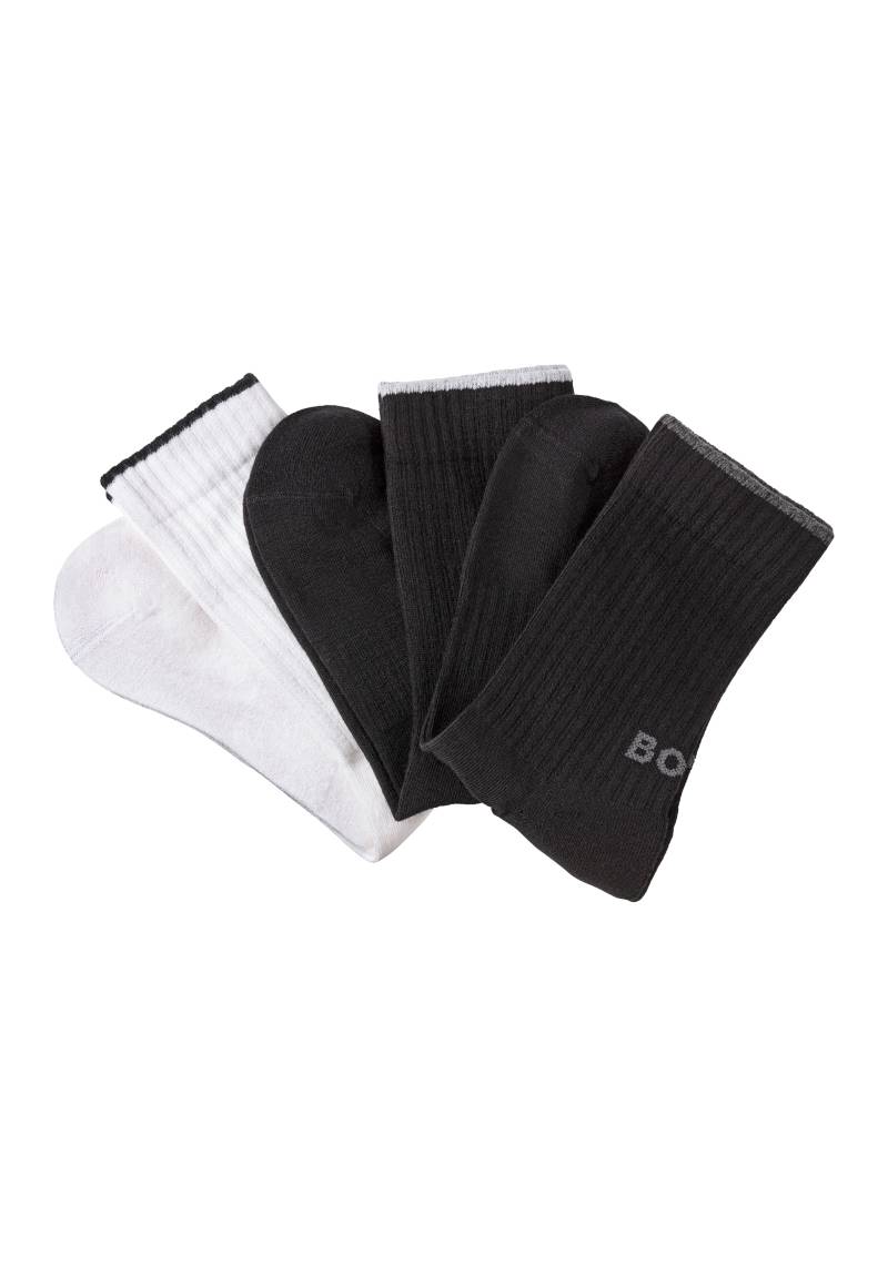 BOSS Businesssocken »3PQS Rib Logo Bam«, (Packung, 3 Paar), mit Kontraststreifen von BOSS