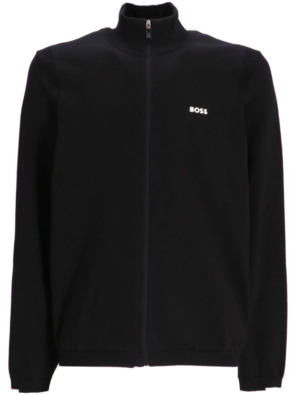 BOSS Ever-Z zip-up cardigan - Black von BOSS