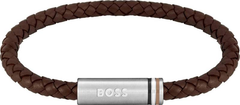 BOSS Lederarmband »ARES SINGLE, 1580623, 1580624«, mit Emaille von BOSS