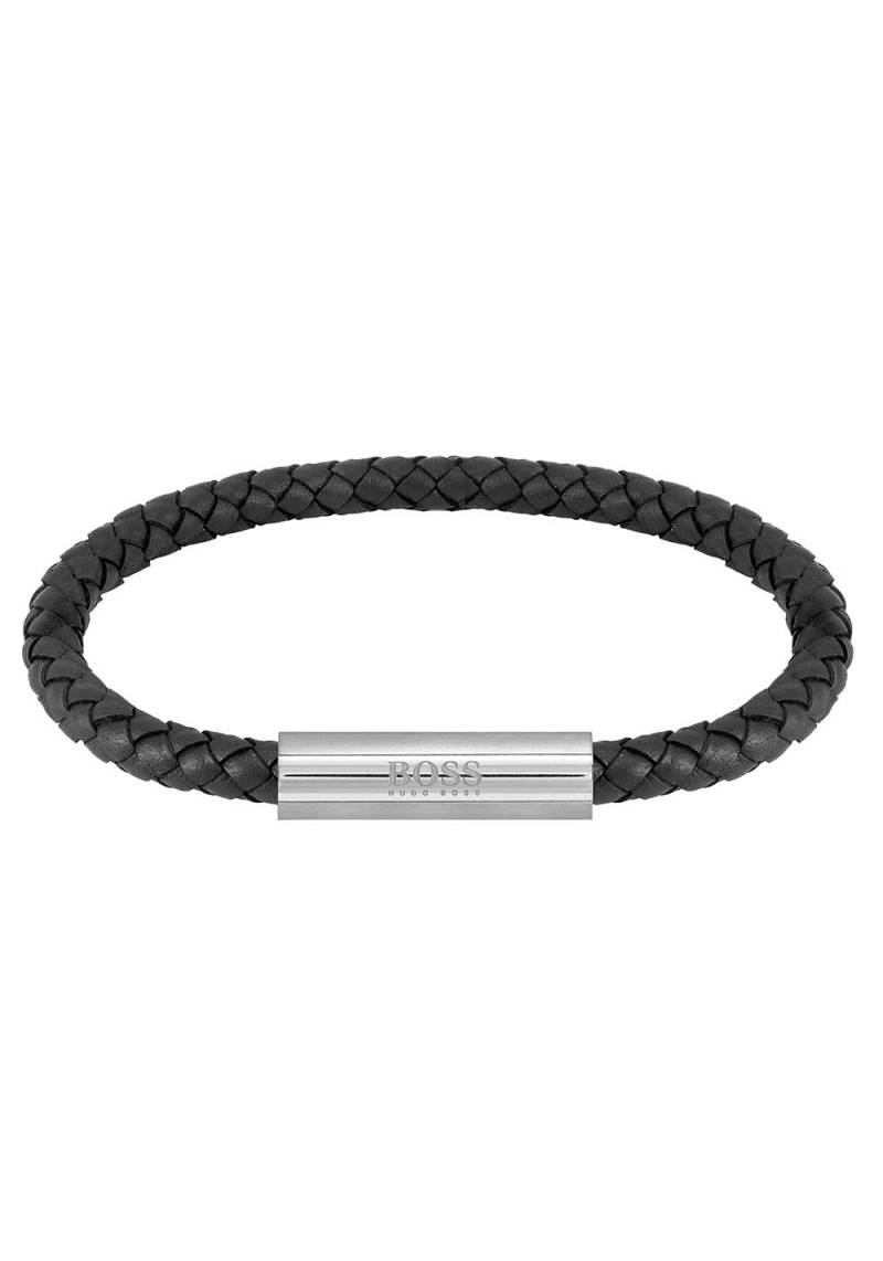 BOSS Armband »Schmuck Edelstahl Armschmuck Lederarmband BRAIDED LEATHER« von BOSS