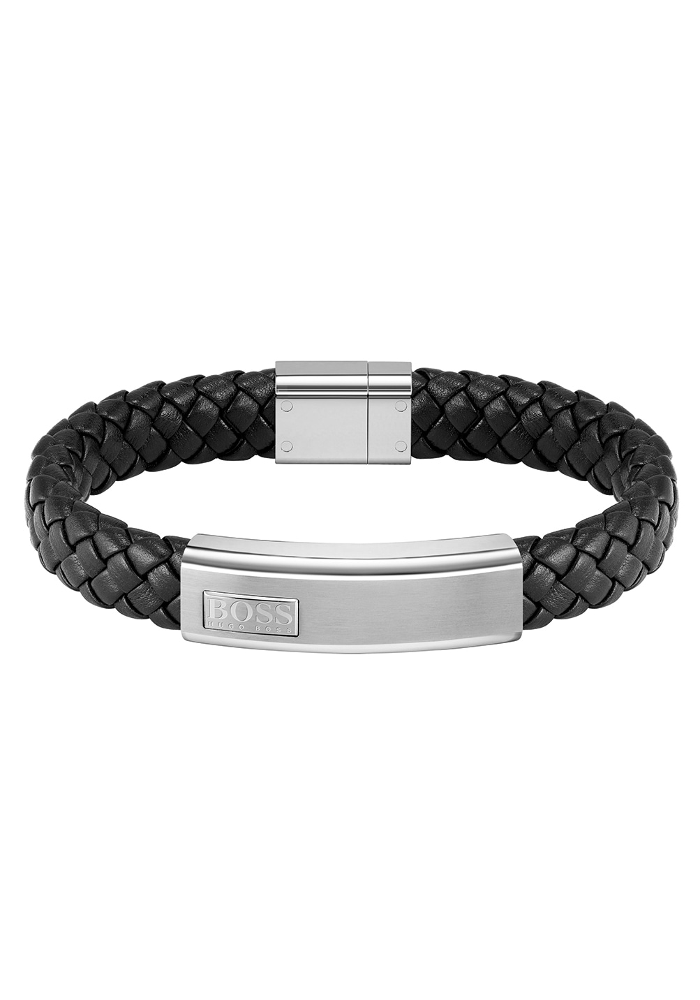 BOSS Armband »Schmuck Edelstahl Armschmuck Lederarmband LANDER« von BOSS