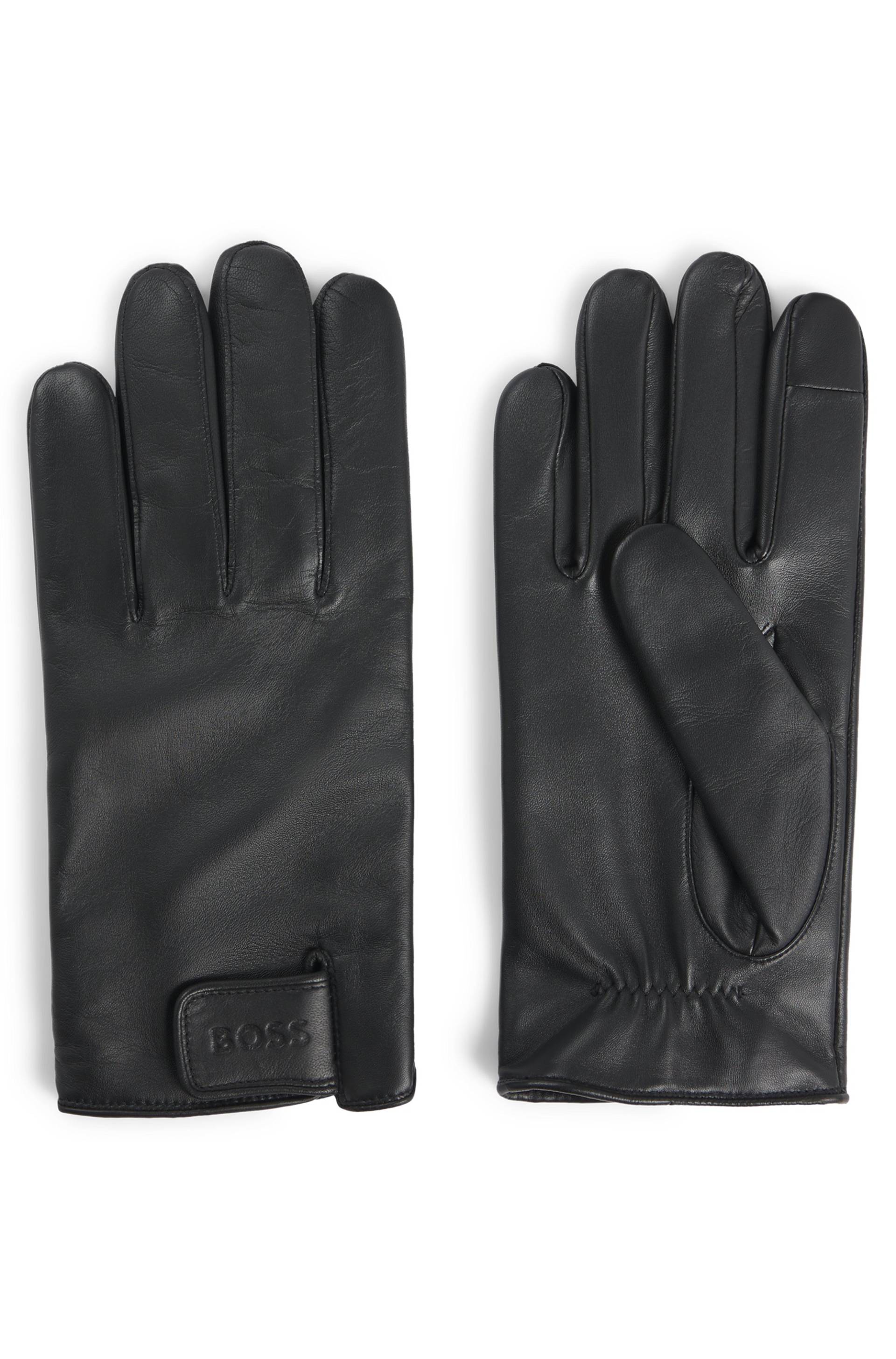 BOSS Lederhandschuhe »Helkop1«, mit Touch Tech Fingertips von BOSS