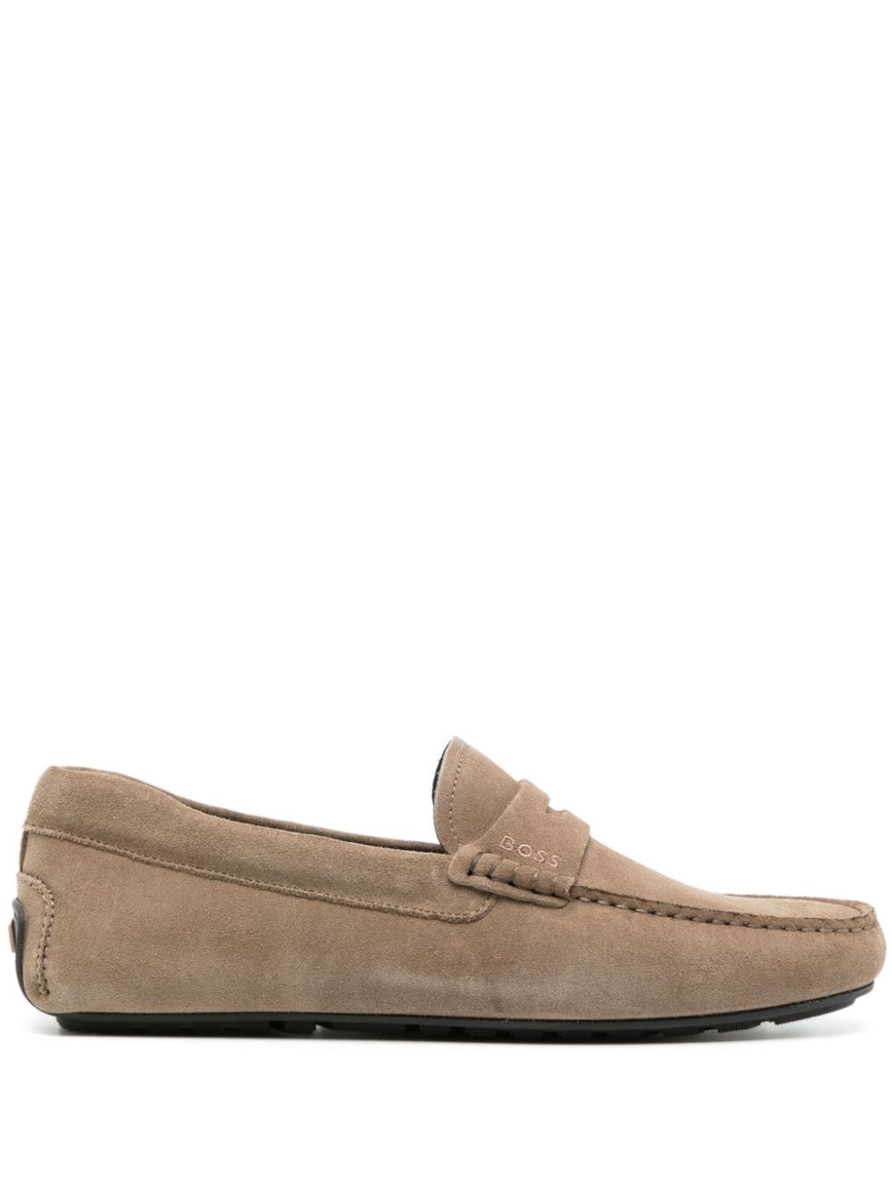 BOSS Noel suede mocassins - Brown von BOSS