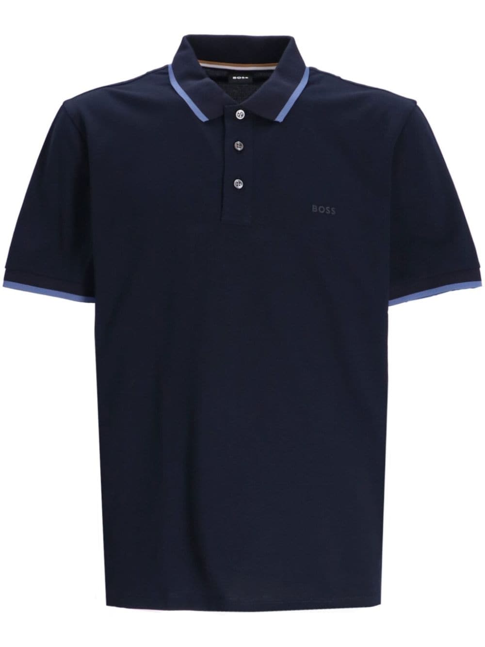 BOSS Parlay cotton polo shirt - Blue von BOSS