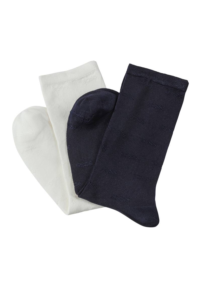 BOSS Socken »2P RS BOSS Ao VI W«, (Packung, 2 Paar, 2er Pack), mit tonigen Logo von BOSS
