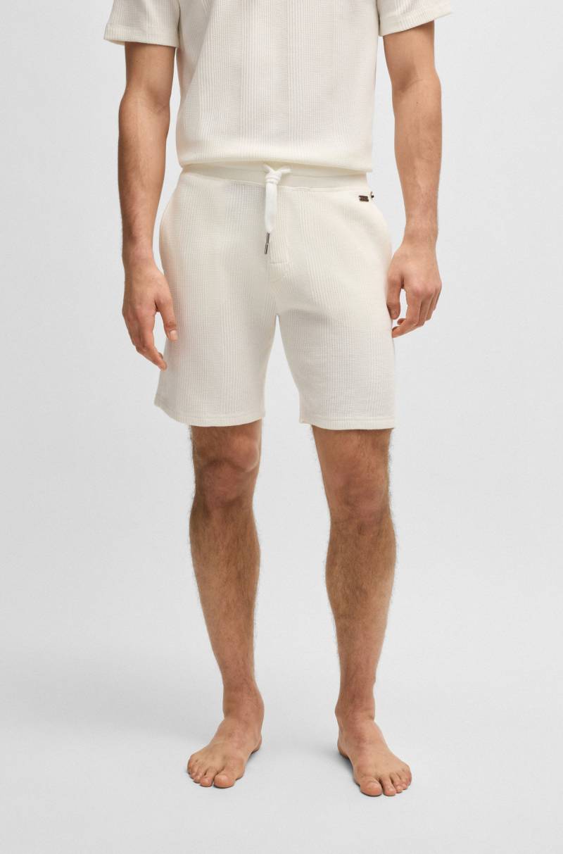 BOSS Sweatshorts »Sweatshorts Structure Sho«, kurze Hose mit Strickeinsätzen von BOSS
