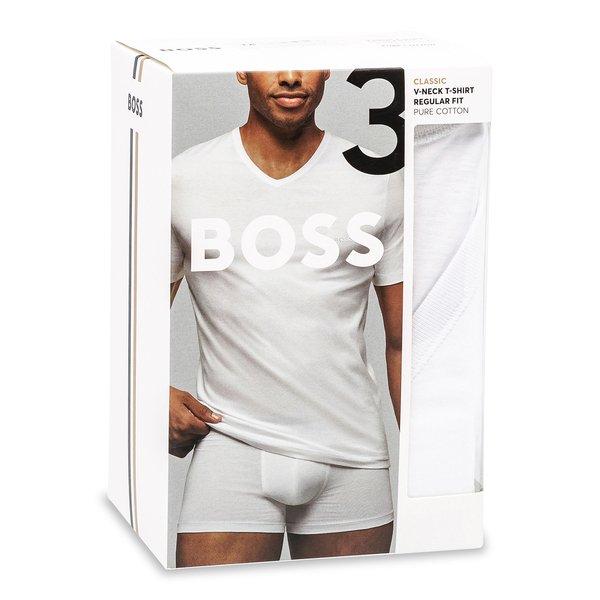 T-shirt, V-neck, Kurzarm Herren Weiss S von BOSS