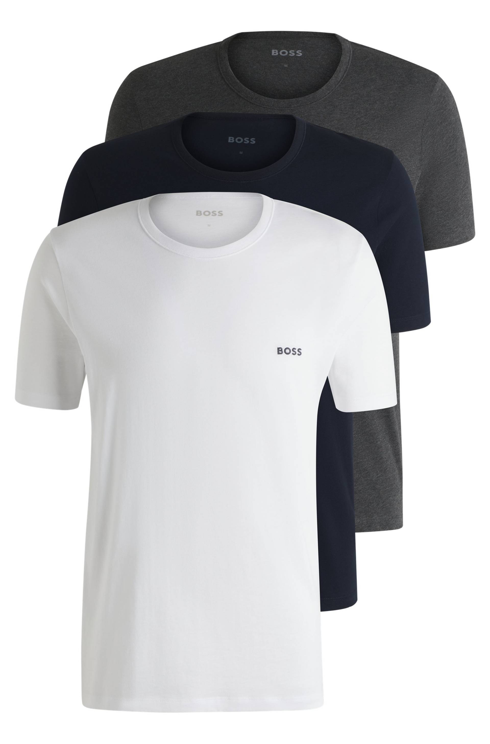 BOSS T-Shirt »Rundhals BOSS ONE x David Beckham«, (Packung, 3 tlg., 3er-Pack), mit dezentem BOSS Logo-Print von BOSS