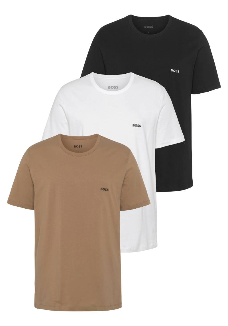 BOSS T-Shirt »Rundhals BOSS ONE x David Beckham«, (Packung, 3 tlg., 3er-Pack), mit dezentem BOSS Logo-Print von BOSS
