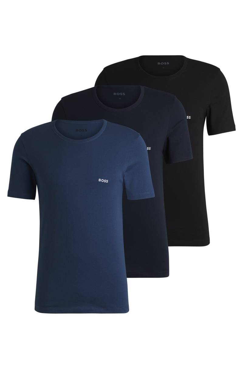 BOSS T-Shirt »TShirtRN 3P Classic«, (Packung, 3 tlg.), mit BOSS Stickerei von BOSS
