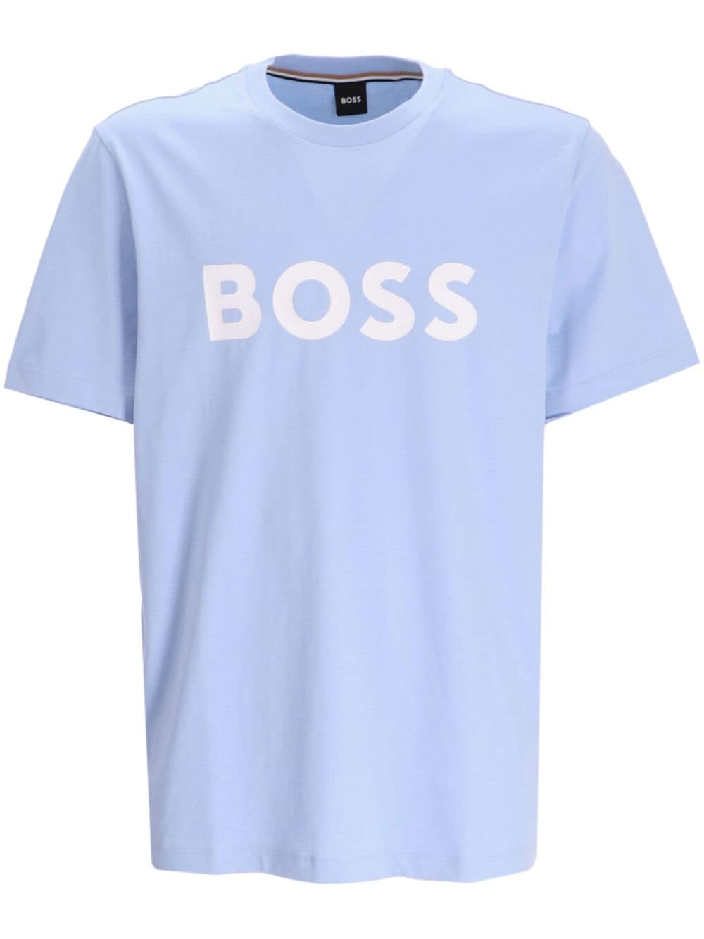 BOSS Tiburt 354 logo-print cotton T-shirt - Blue von BOSS