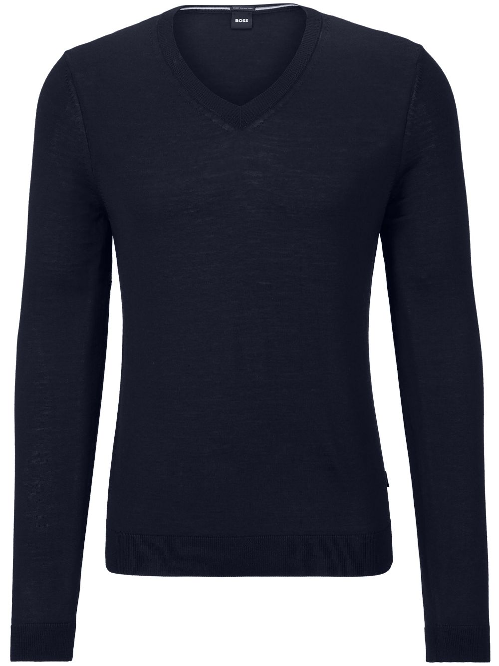 BOSS V-neck virgin wool jumper - Blue von BOSS