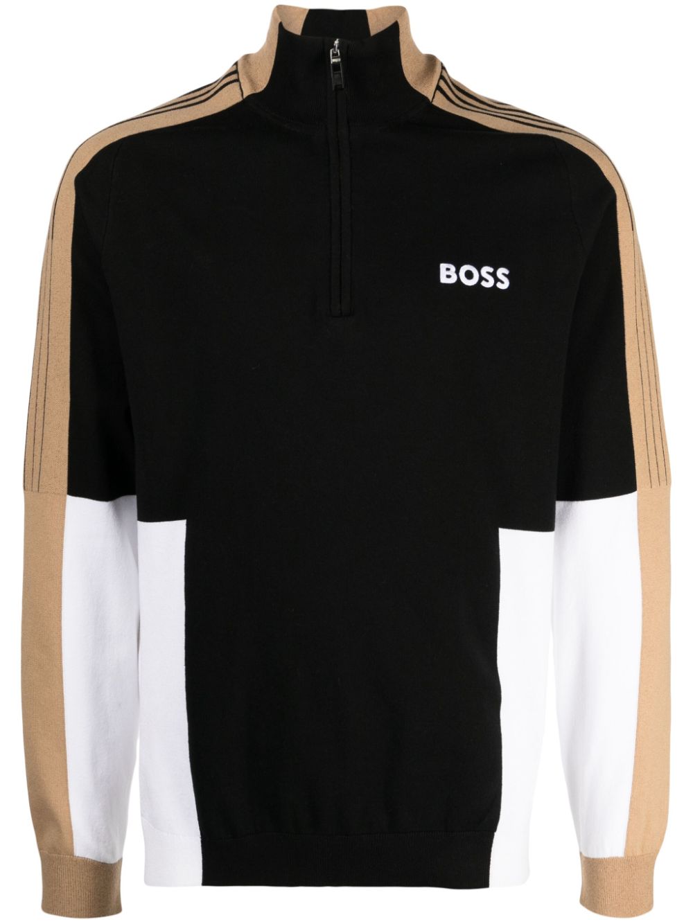 BOSS Zolkar colour-block sweatshirt - Black von BOSS