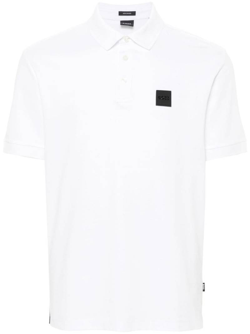 BOSS appliqué-logo polo shirt - White von BOSS
