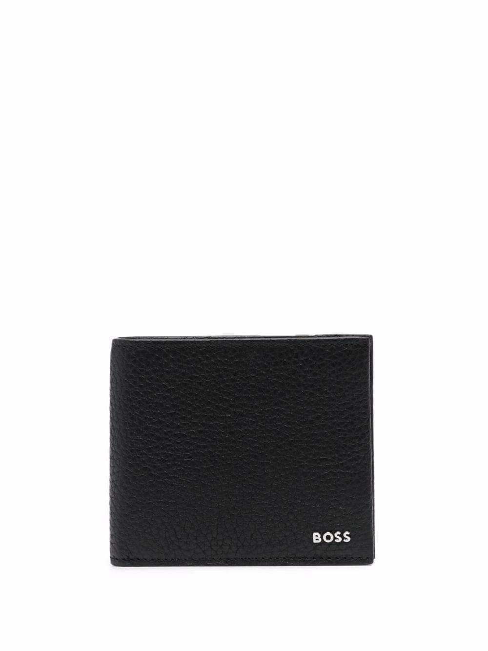 BOSS bi-fold pebble wallet - Black von BOSS