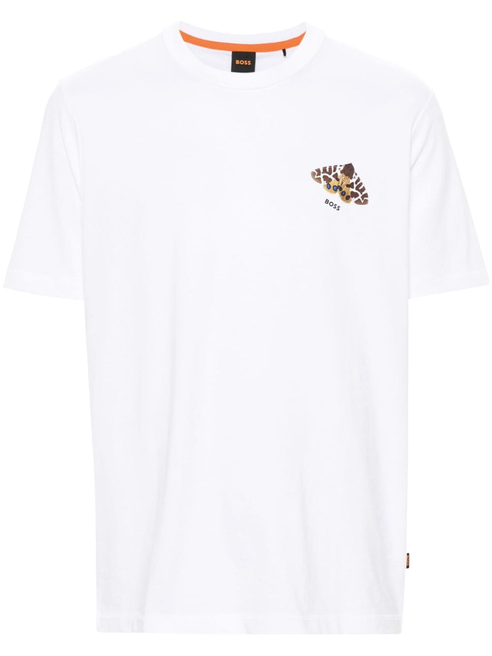 BOSS butterfly-print cotton T-shirt - White von BOSS