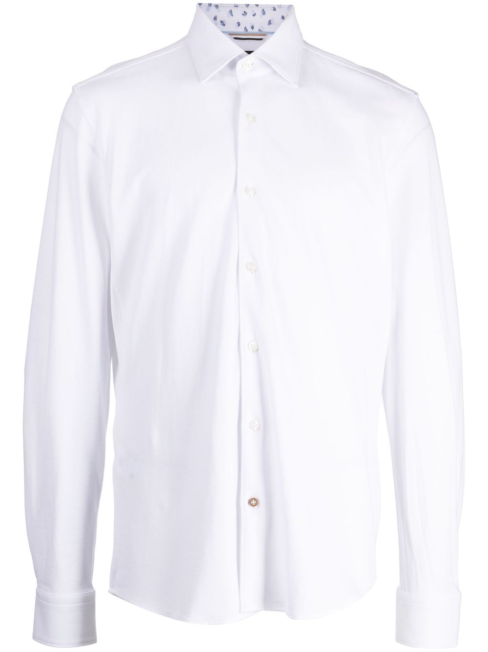 BOSS button-down cotton shirt - White von BOSS