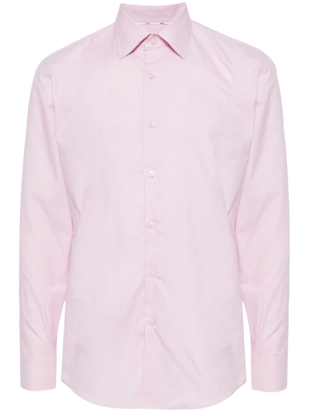 BOSS classic-collar cotton shirt - Pink von BOSS