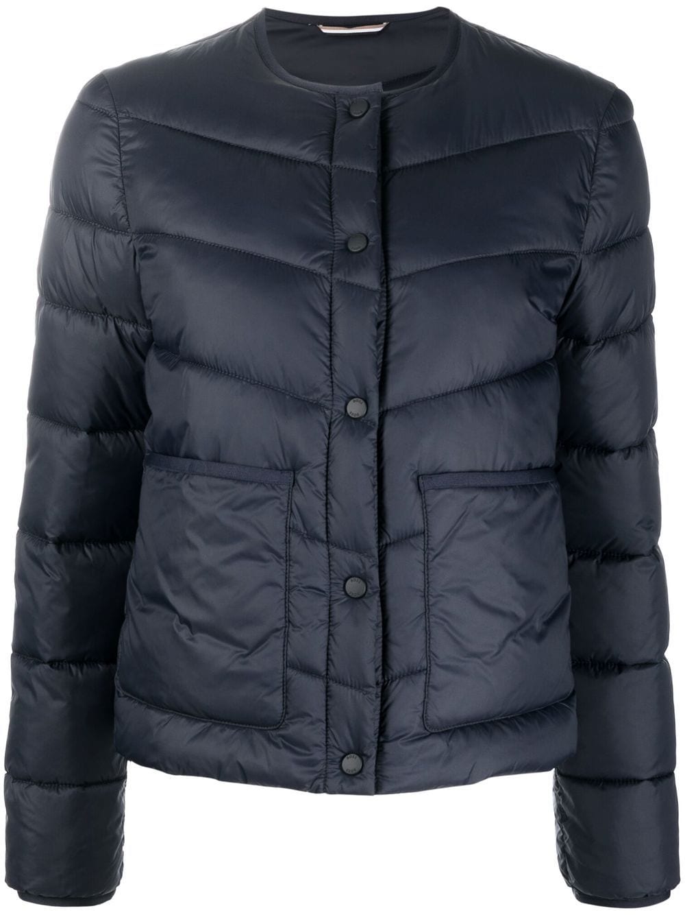 BOSS collarless padded jacket - Blue von BOSS