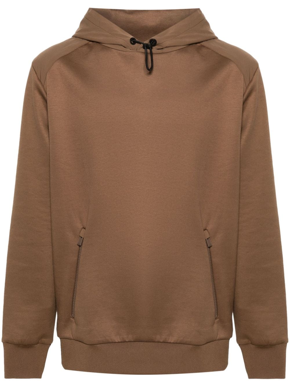 BOSS contrasting-panels toggle hoodie - Brown von BOSS