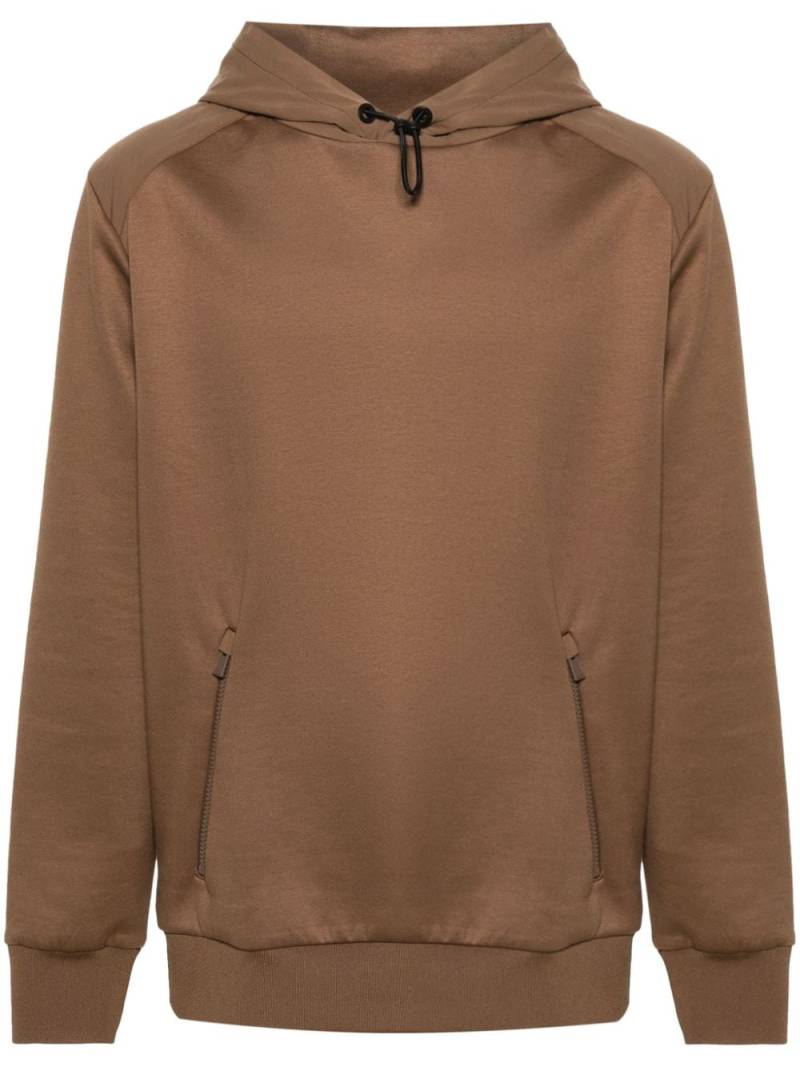 BOSS contrasting-panels toggle hoodie - Brown von BOSS