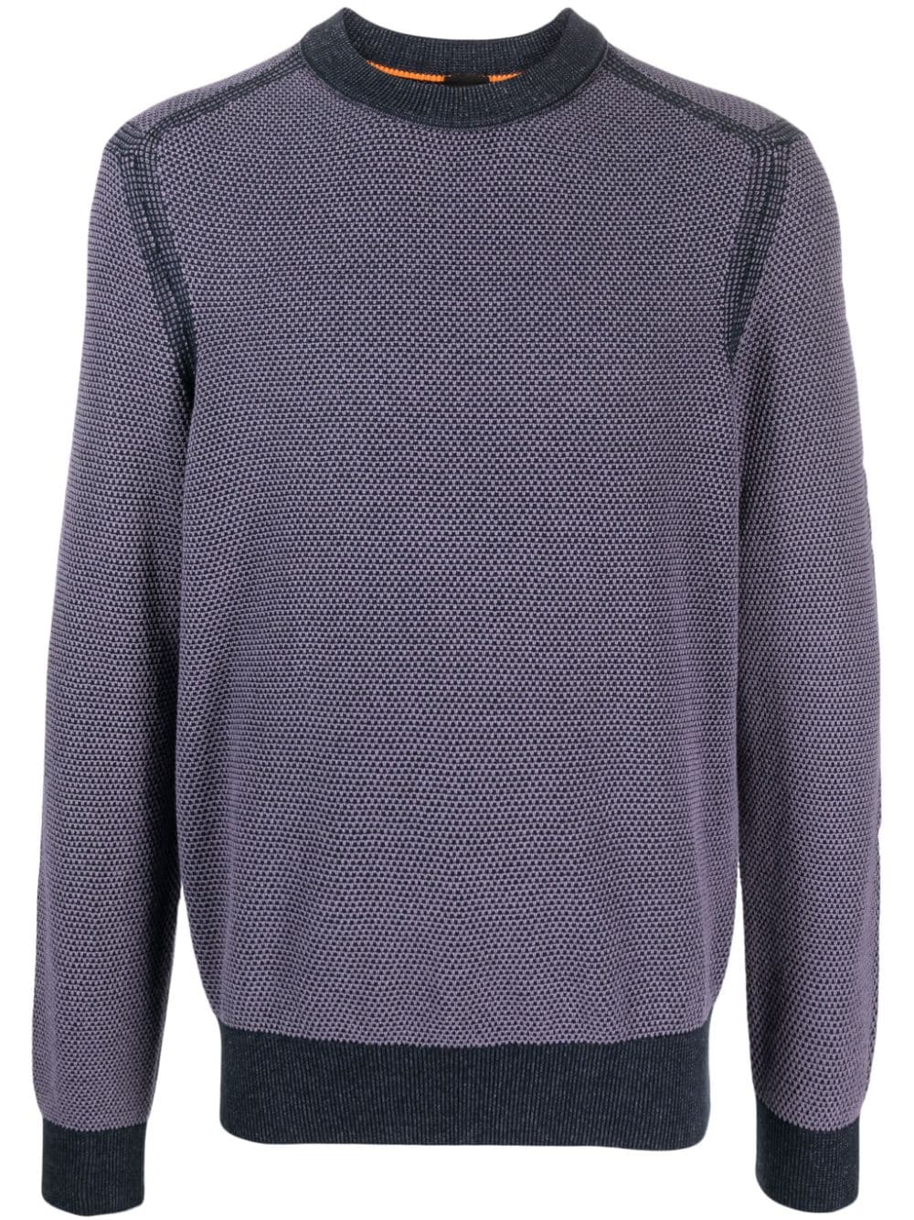 BOSS crew-neck knitted jumper - Purple von BOSS