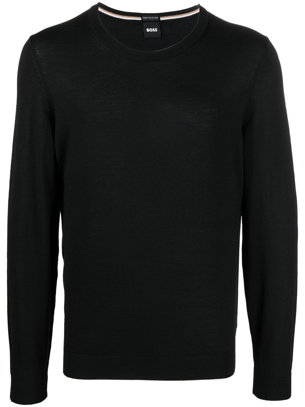 BOSS crew neck pullover sweater - Black von BOSS