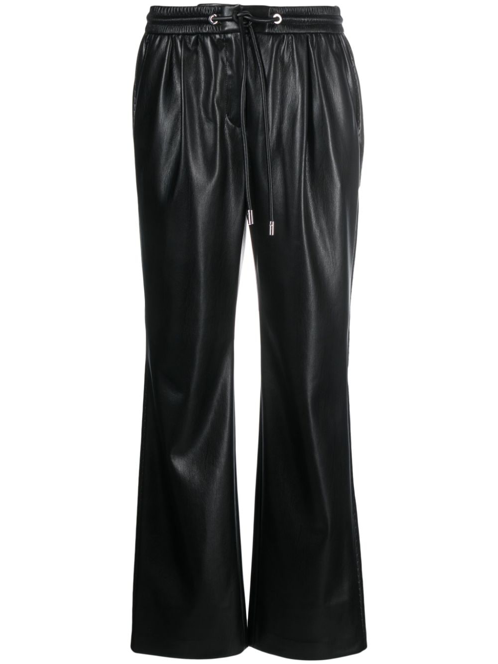 BOSS drawstring flared trousers - Black von BOSS