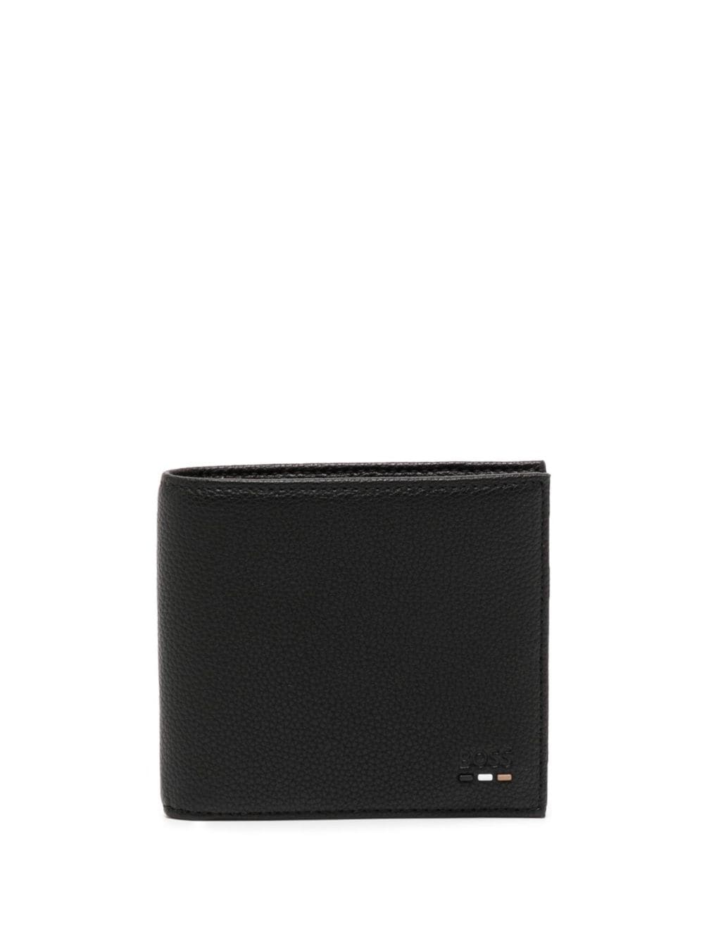 BOSS embossed-logo bi-fold wallet - Black von BOSS