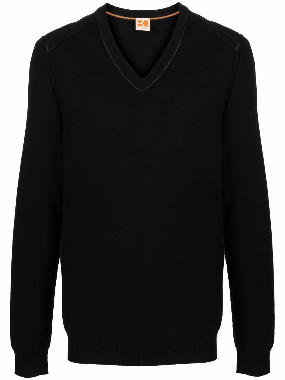 BOSS fine-knit jumper - Black von BOSS