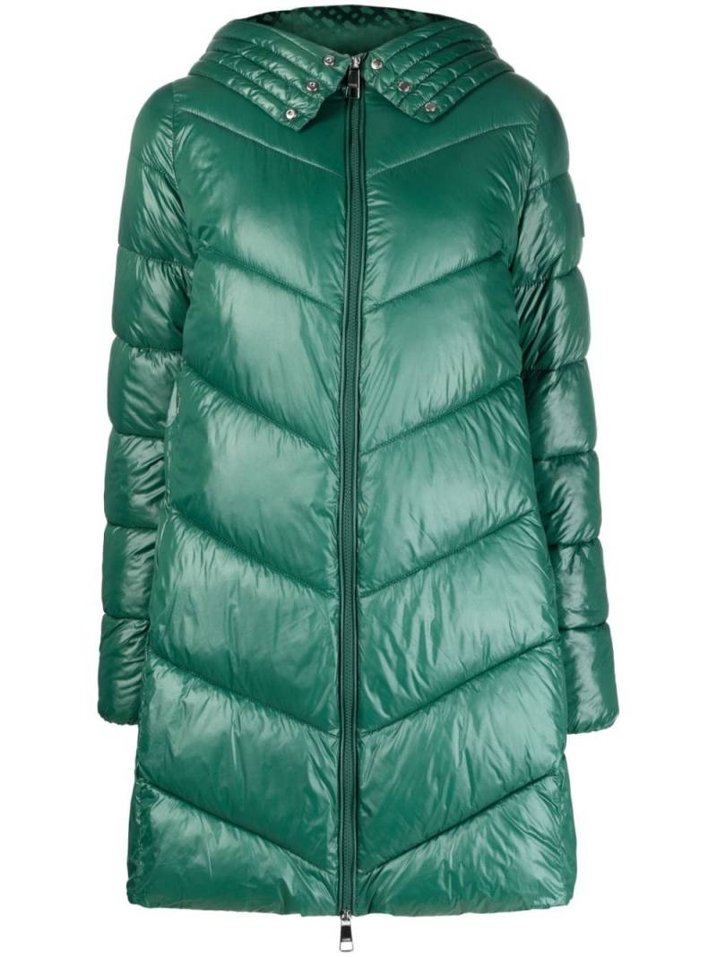 BOSS funnel-neck quilted raincoat - Green von BOSS
