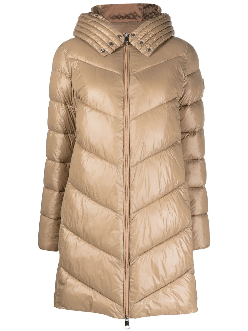 BOSS funnel-neck quilted raincoat - Neutrals von BOSS