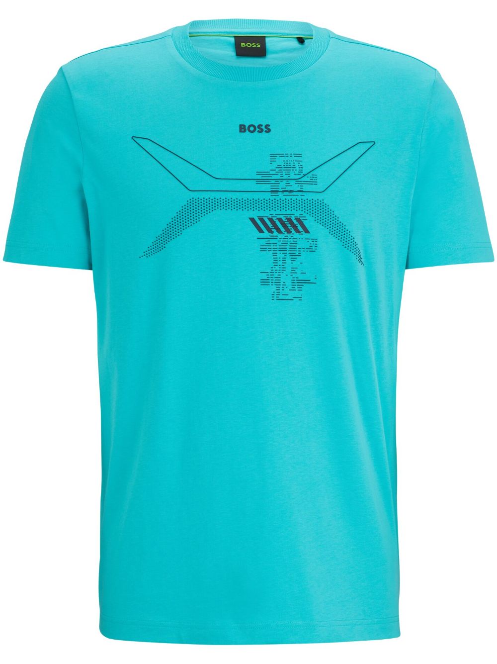 BOSS graphic-print cotton T-shirt - Blue von BOSS