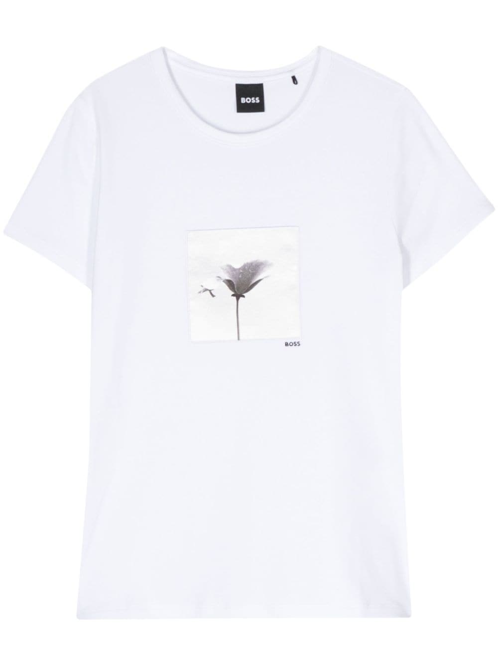 BOSS graphic-print cotton T-shirt - White von BOSS