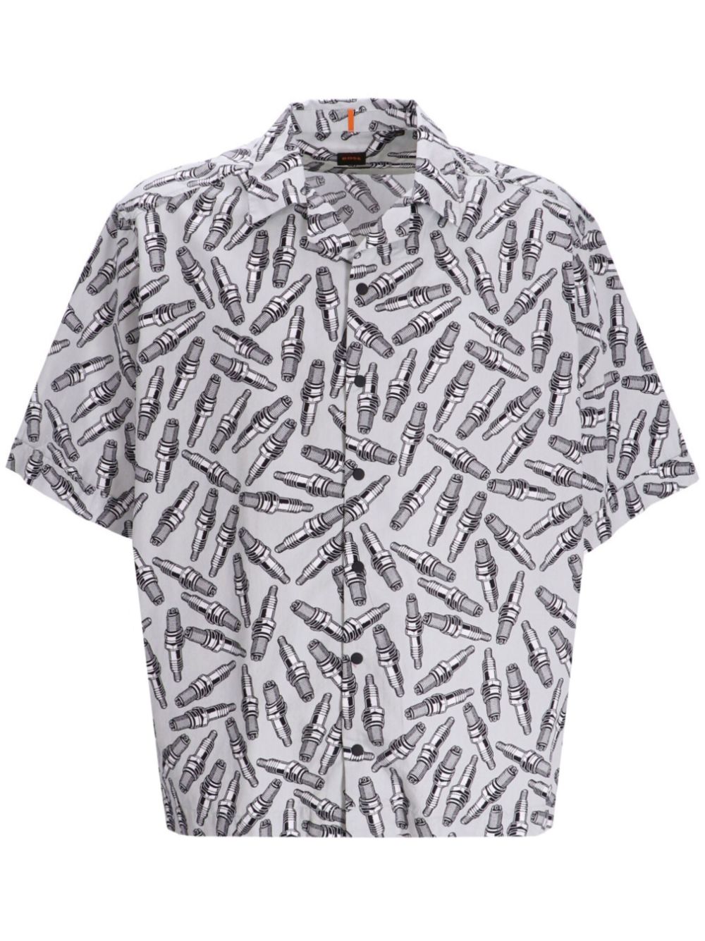 BOSS graphic-print cotton shirt - Grey von BOSS