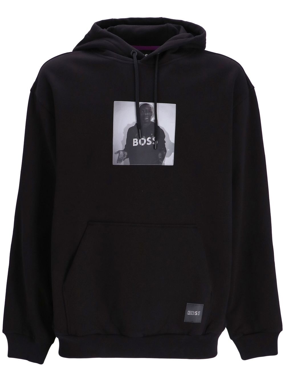 BOSS graphic-print pullover hoodie - Black von BOSS