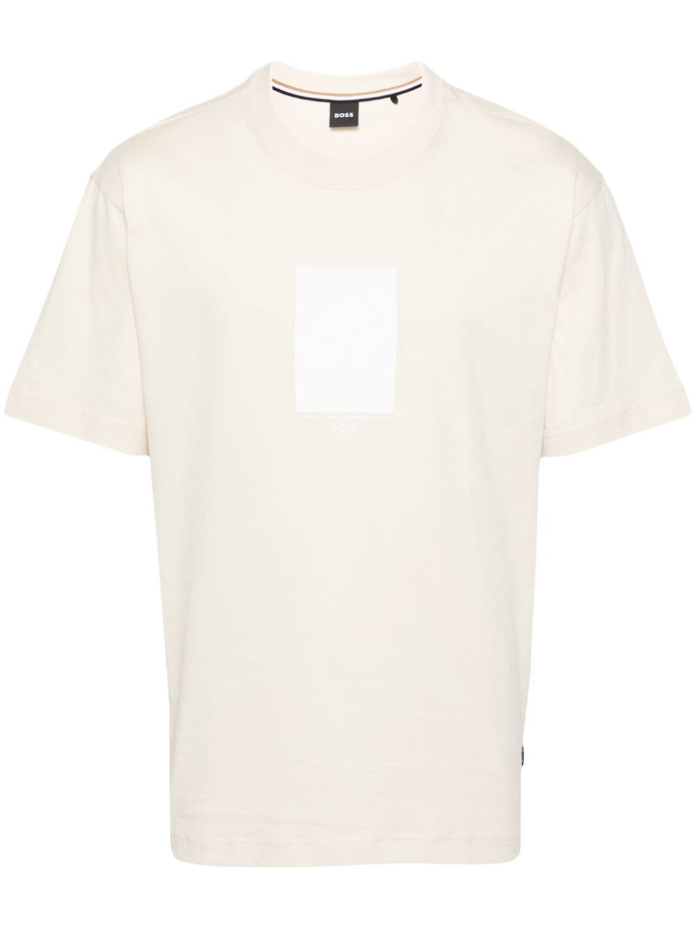 BOSS graphic-stamp cotton T-shirt - Neutrals von BOSS