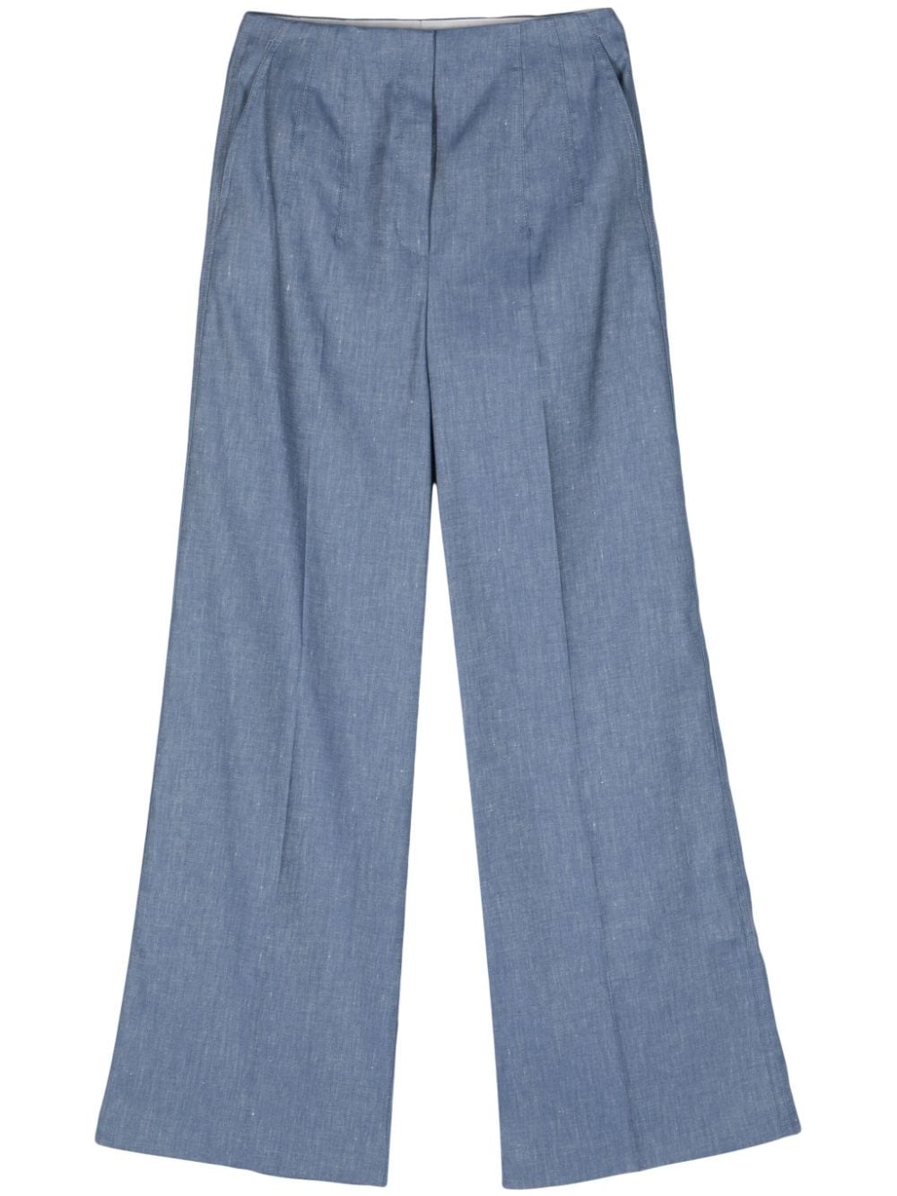 BOSS high-waist wide-leg trousers - Blue von BOSS