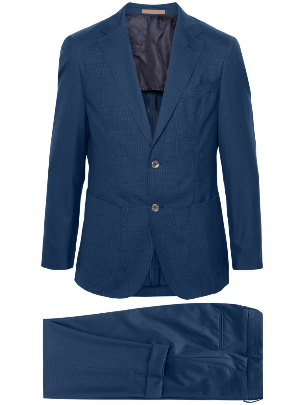 BOSS houndstooth-pattern wool-blend suit - Blue von BOSS