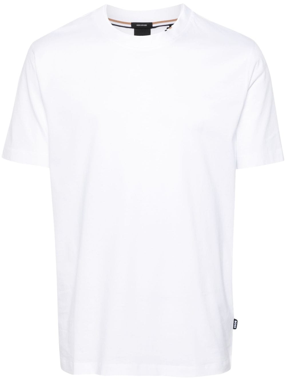 BOSS layered-collar cotton T-shirt - White von BOSS