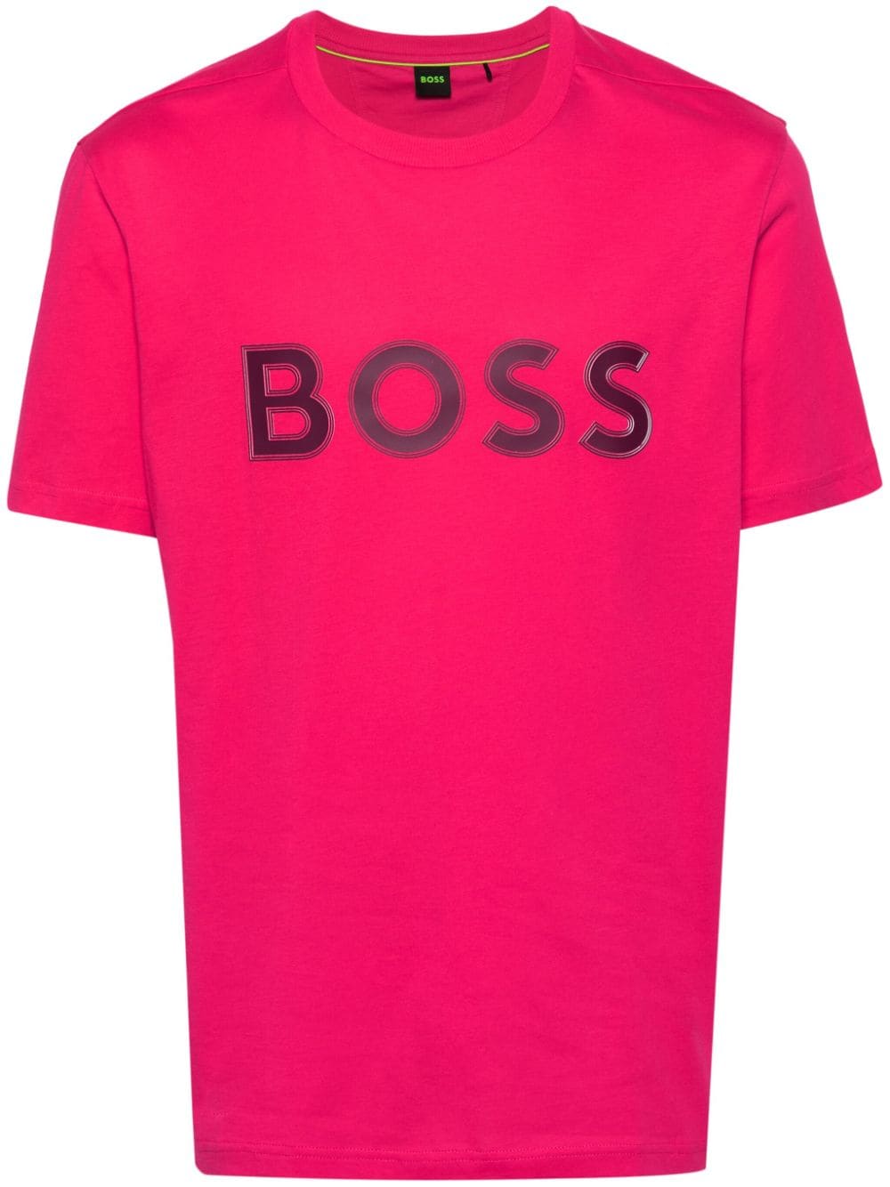 BOSS logo-appliqué cotton T-shirt - Pink von BOSS