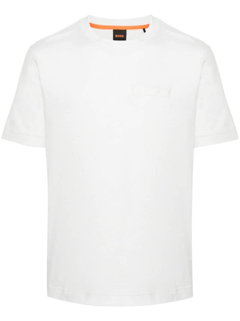 BOSS logo-appliqué cotton T-shirt - White von BOSS