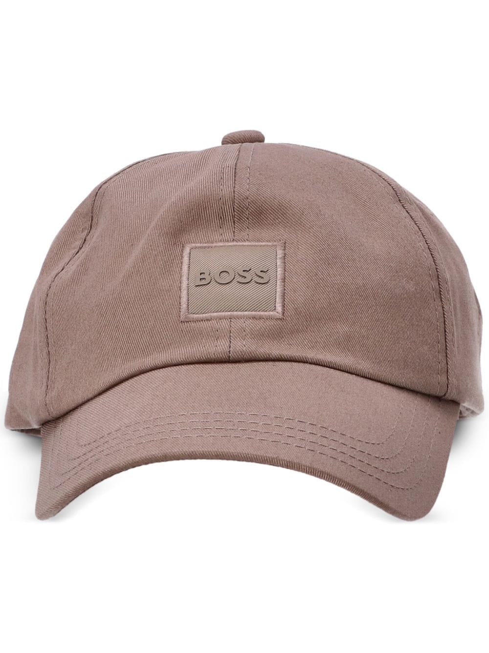 BOSS logo-appliqué cotton cap - Brown von BOSS