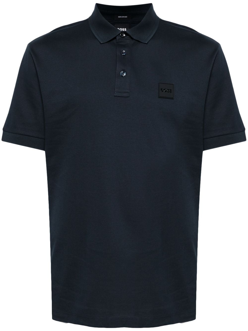 BOSS logo-appliqué polo shirt - Blue von BOSS