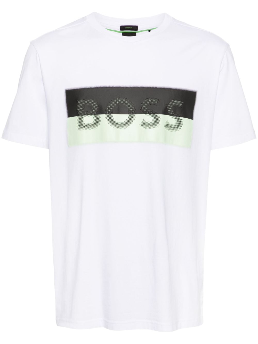 BOSS logo-appliqué short-sleeve T-shirt - White von BOSS