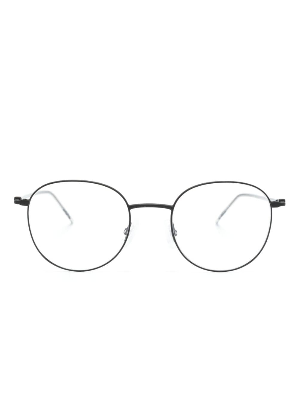 BOSS logo-engraved round-frame glasses - Black von BOSS
