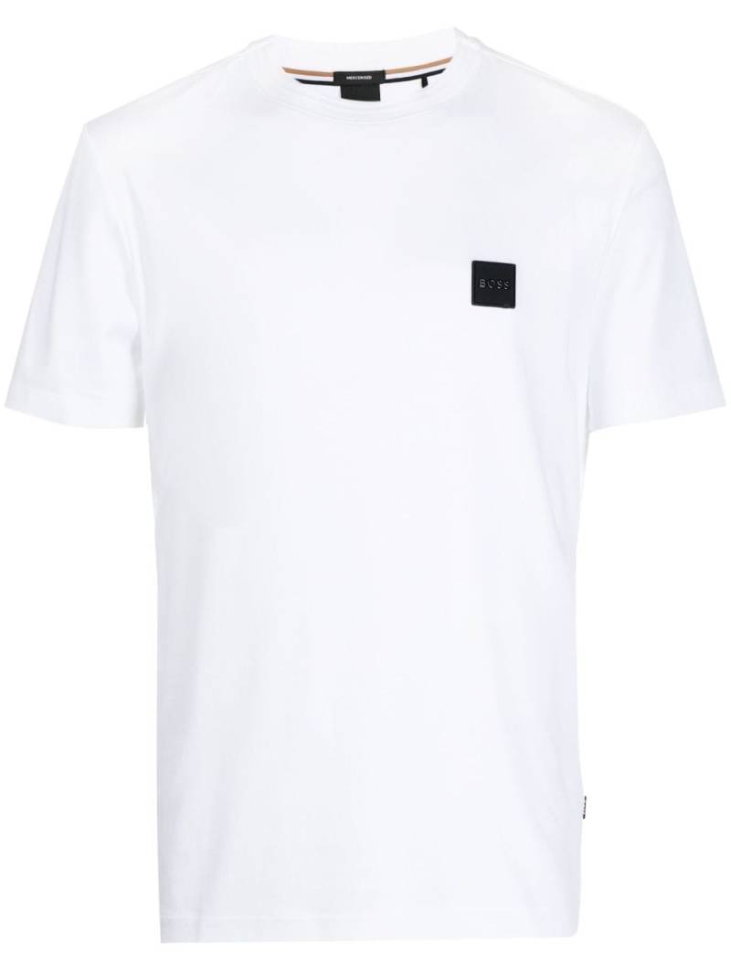 BOSS logo-patch cotton T-shirt - White von BOSS