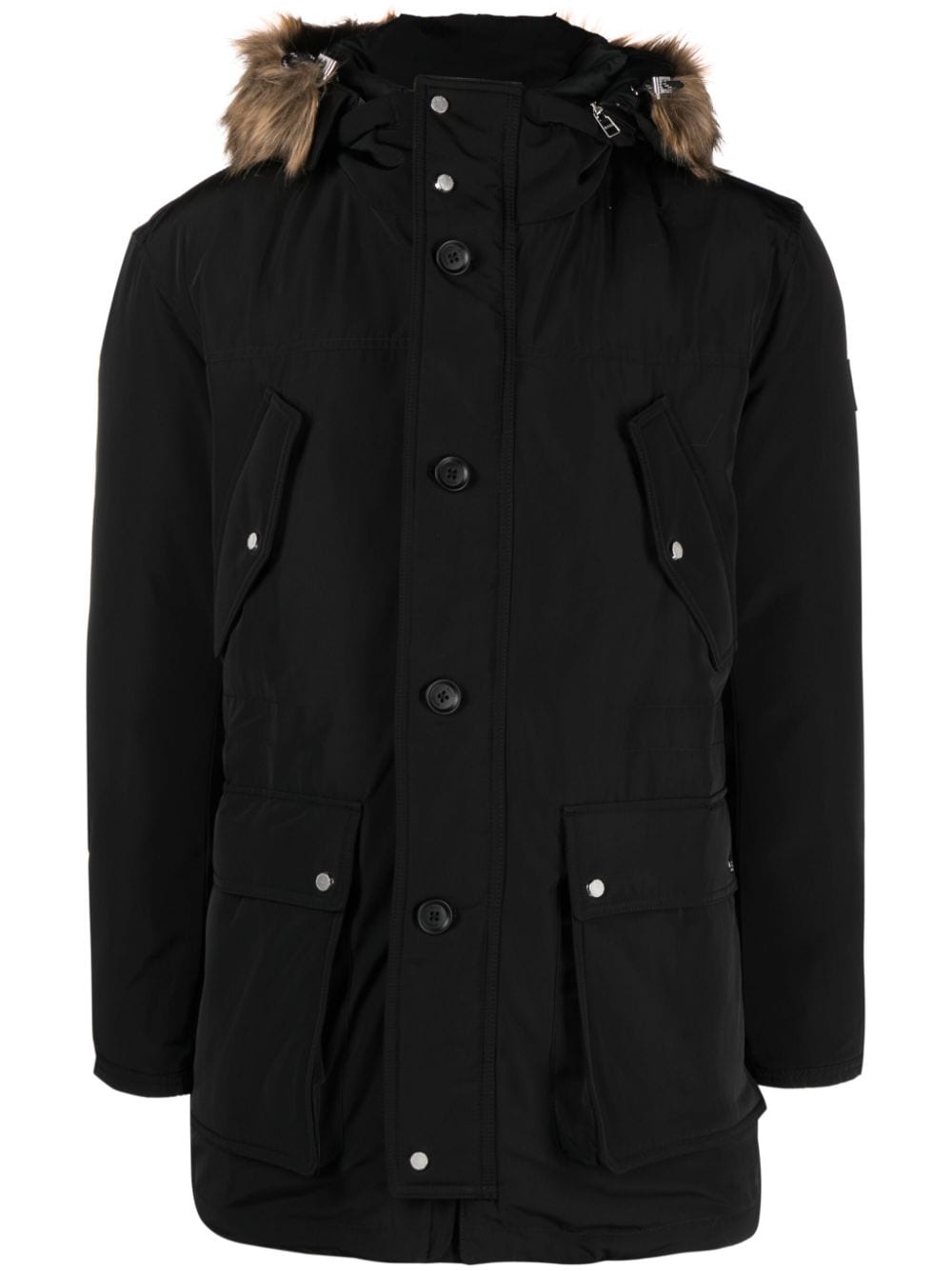 BOSS logo-patch padded jacket - Black von BOSS