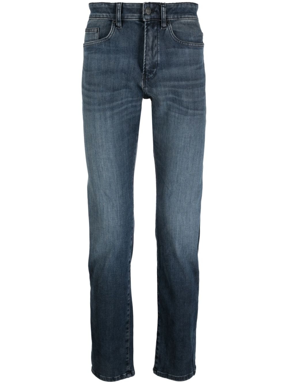 BOSS logo-patch slim-cut jeans - Blue von BOSS